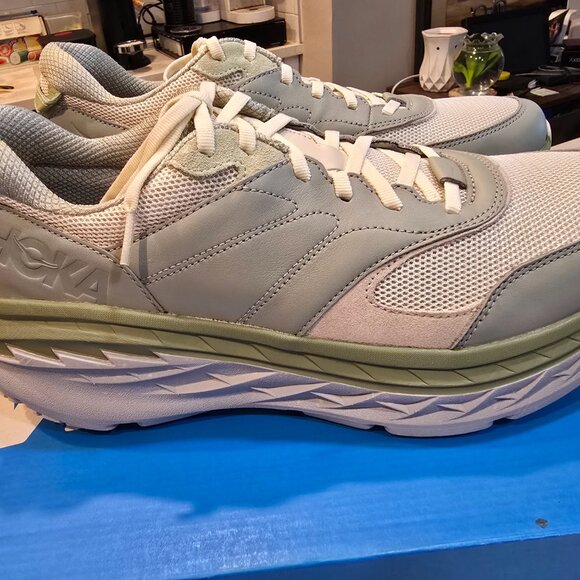 Hoka Bondi L Barley Oat Milk 1110538-BYT Men's Size 12 US Running Comfort Shoes - Picture 10 of 14
